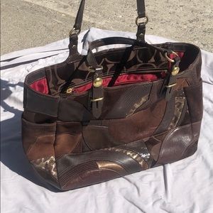 Authentic Coach Purse Brown Patchwork